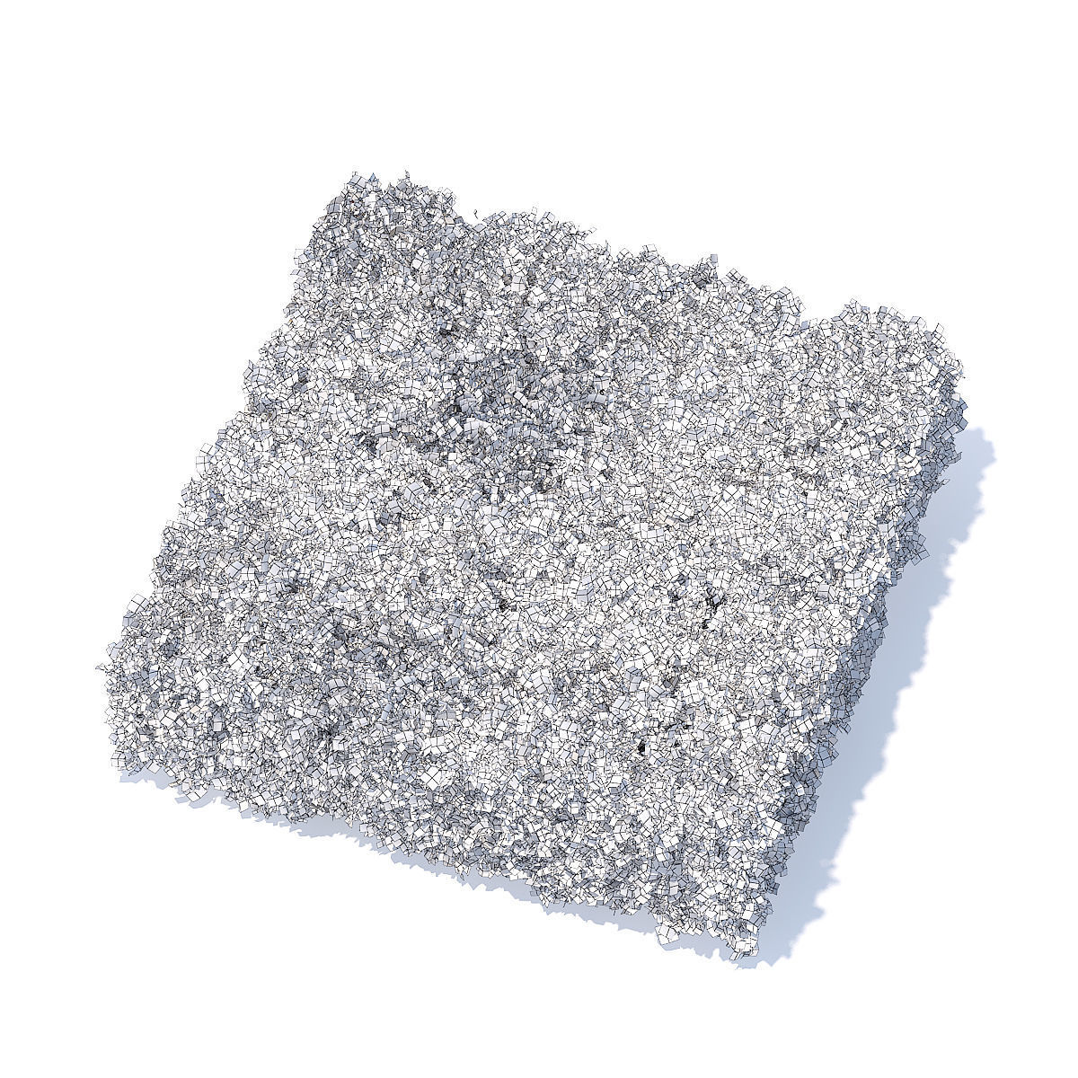 Square Red Hedge 3D model_1