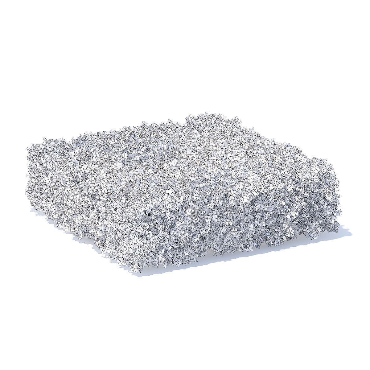 Square Red Hedge 3D model_4