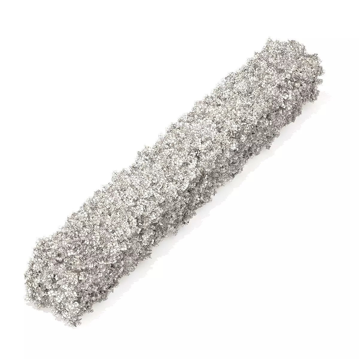 Straight Red Hedge 3D model_5