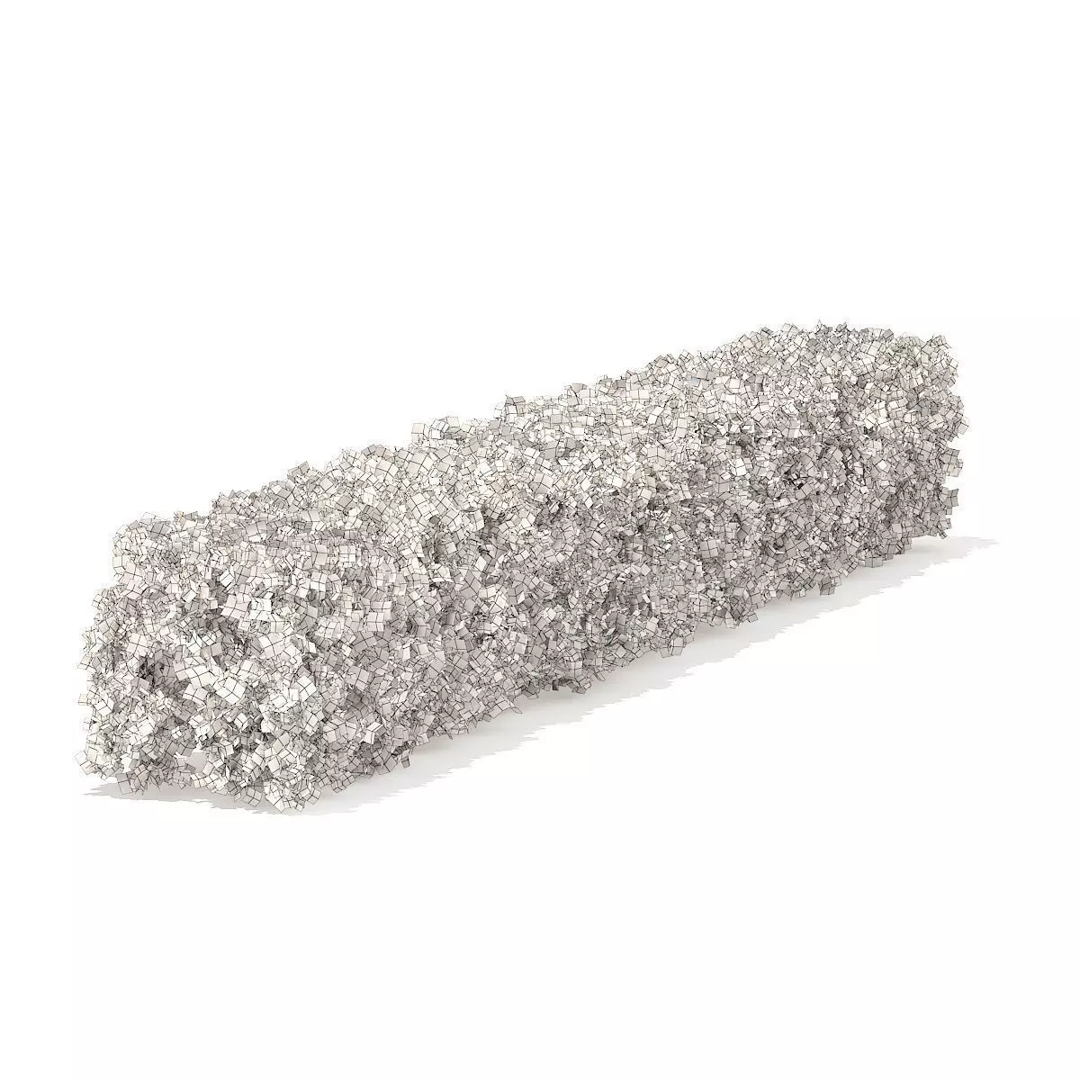 Straight Red Hedge 3D model_4