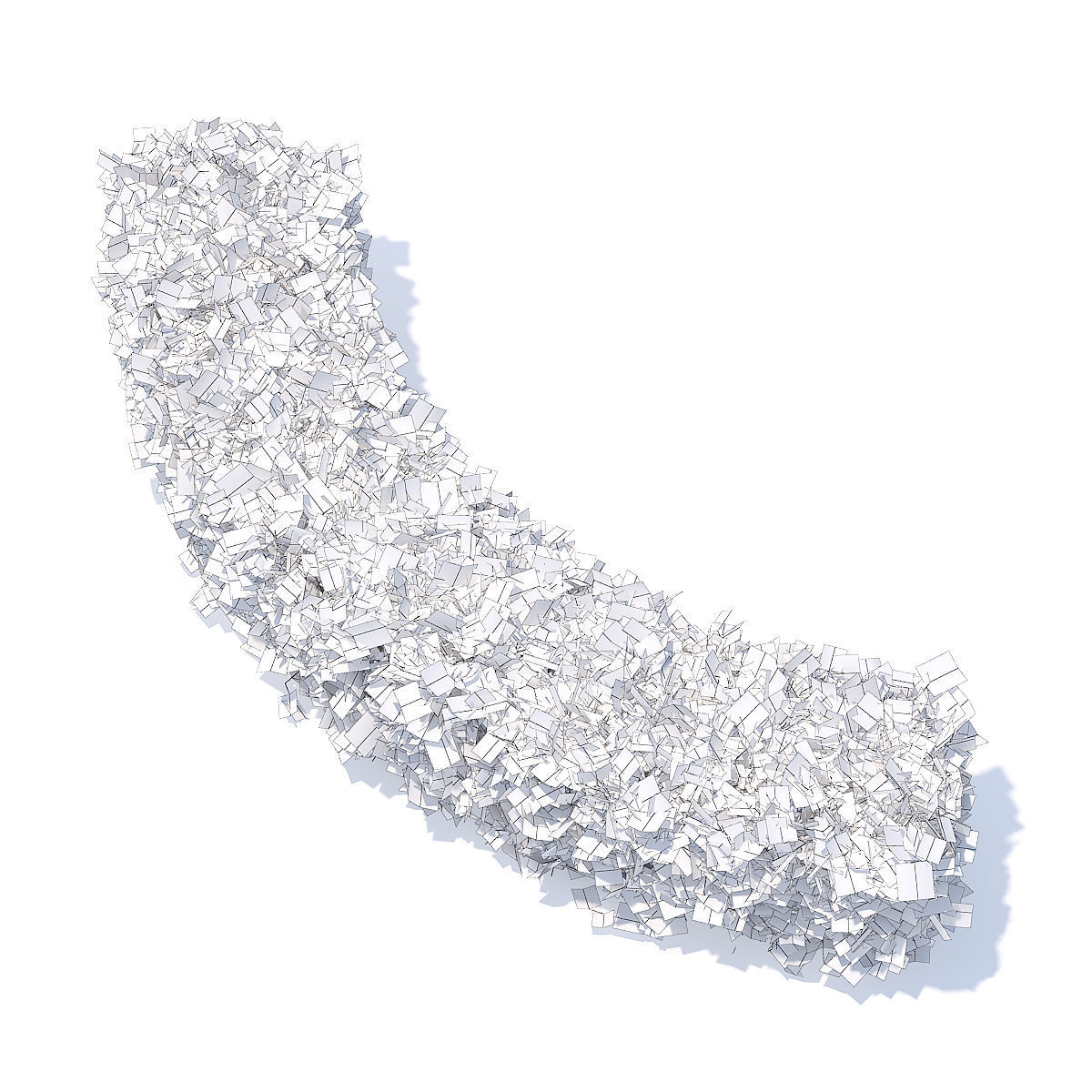 Curved Hedge 3D model_3