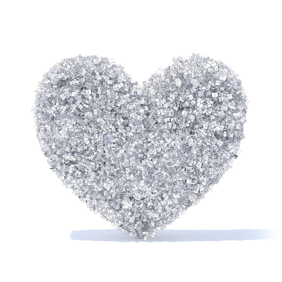 Heart Shaped Shrub 3D model_5