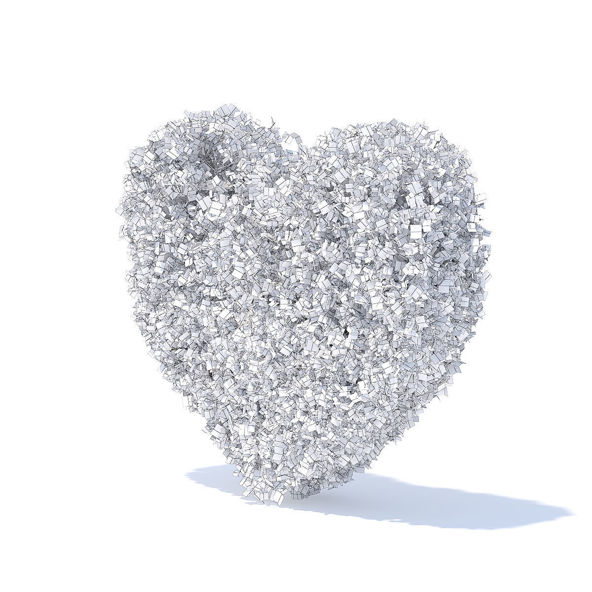 Heart Shaped Shrub 3D model_3
