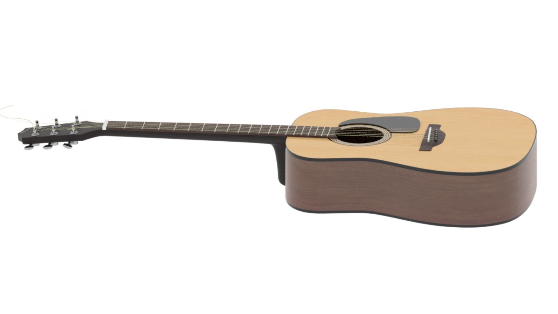 Takamine G Series Acoustic Guitar 3D model_4