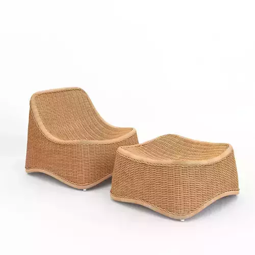 Chill Lounge Chair and Stool Exterior