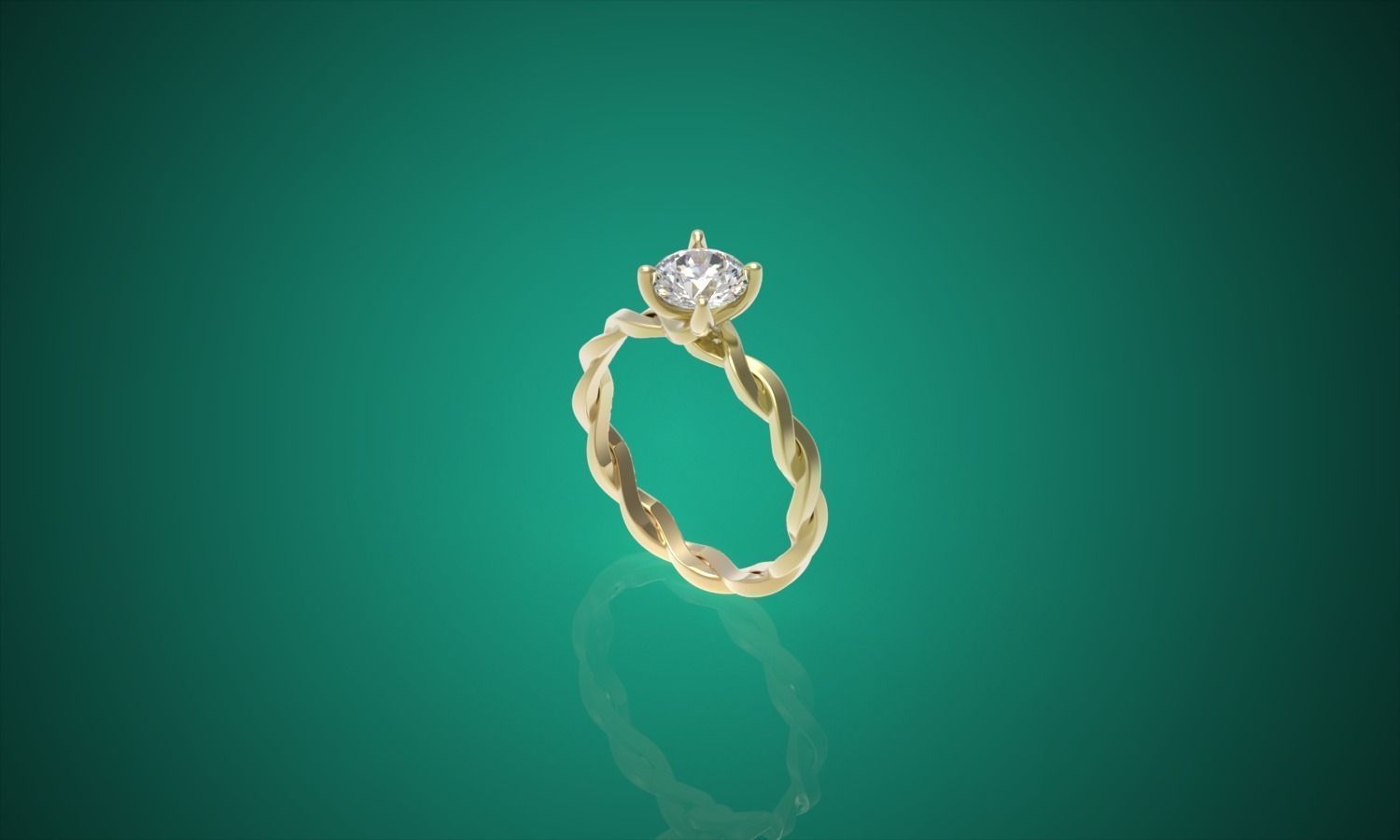 Diamond ring nnjw1 3D print model_2