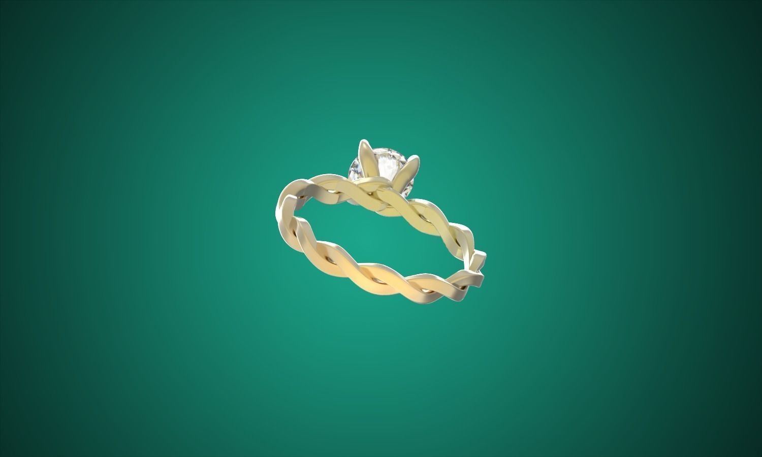 Diamond ring nnjw1 3D print model_1