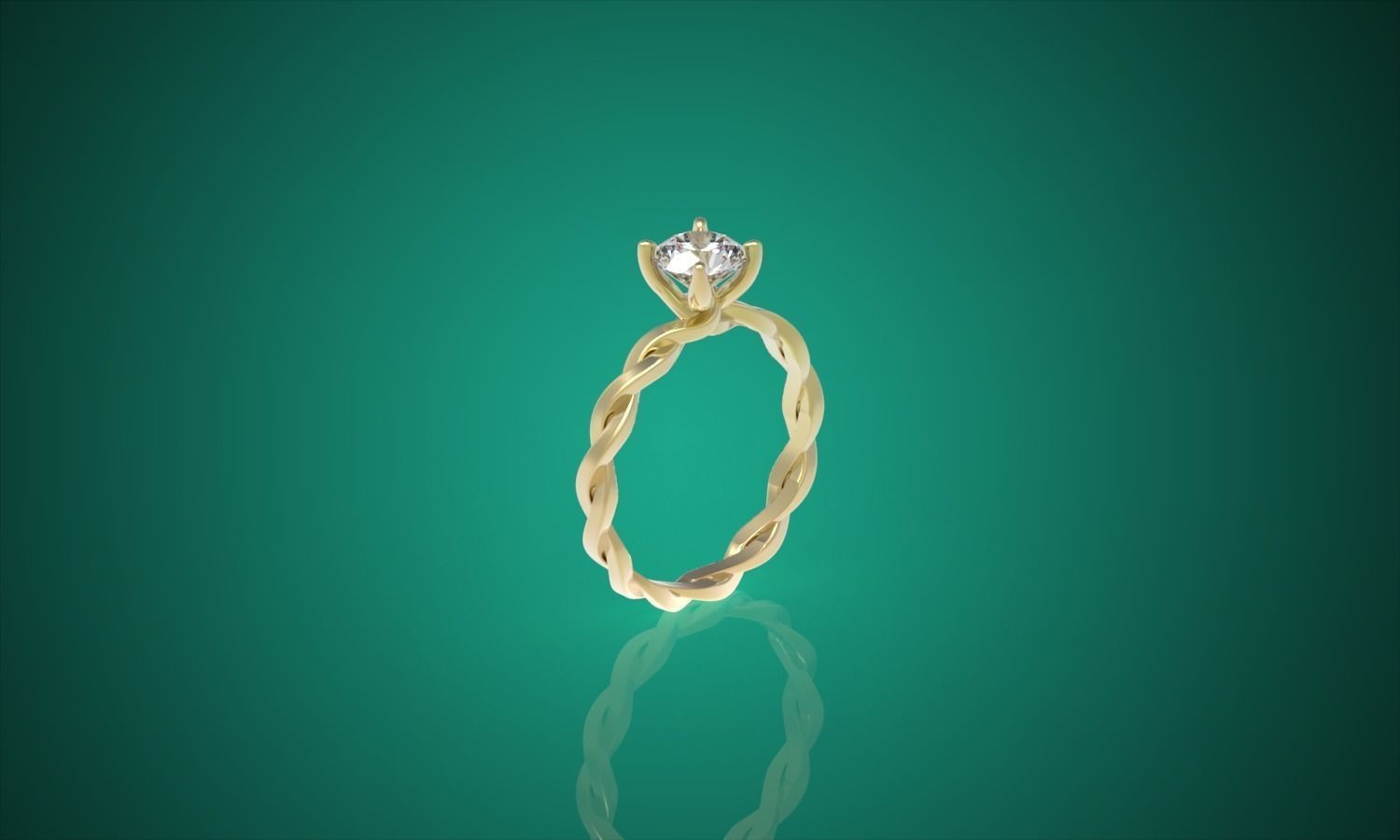 Diamond ring nnjw1 3D print model_0