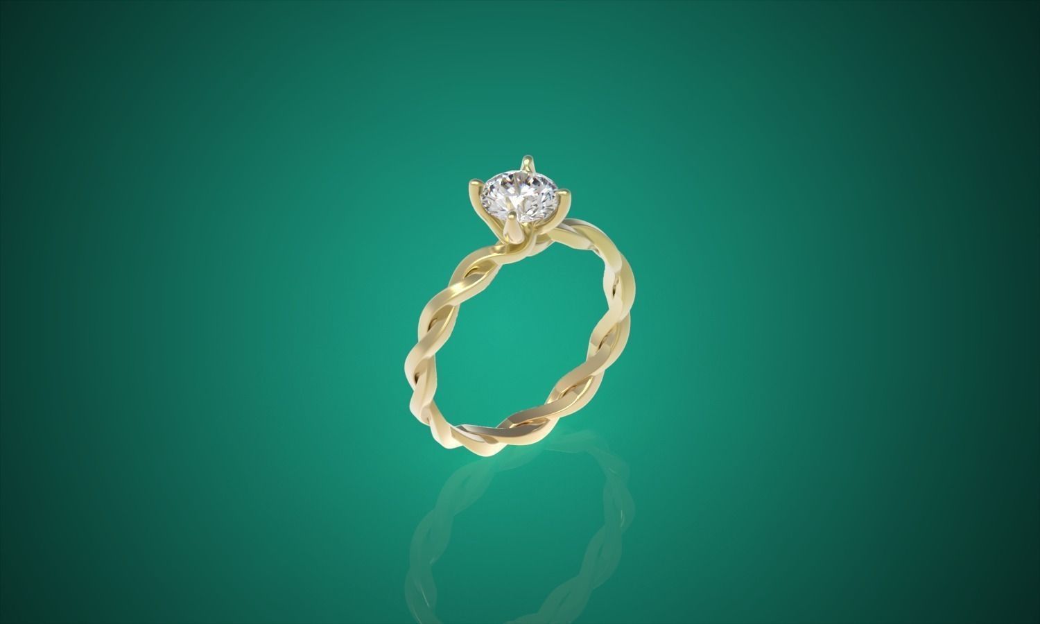 Diamond ring nnjw1 3D print model_3