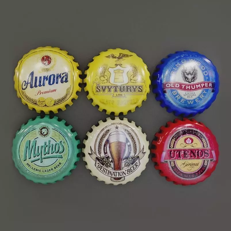 decor beer bottle cap magnets - Free 3D model
