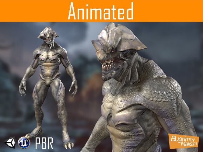 PBR Creature 01 Low-poly 3D model