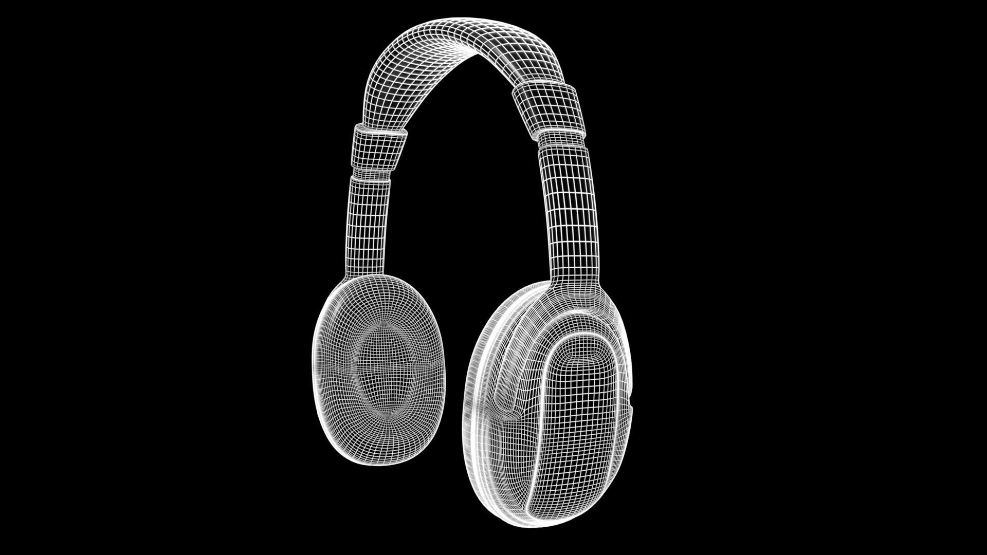 Headphones 3d model bluetooth headset 3D model_4