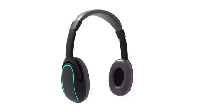 Headphones 3d model bluetooth headset
