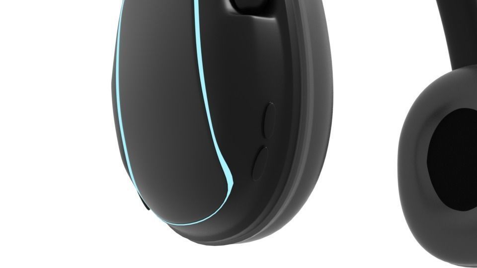 Headphones 3d model bluetooth headset 3D model_2