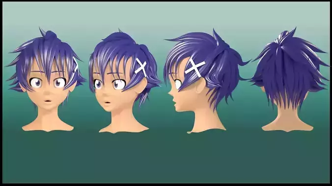 Raku Ichijou hairstyle 3D 3D model