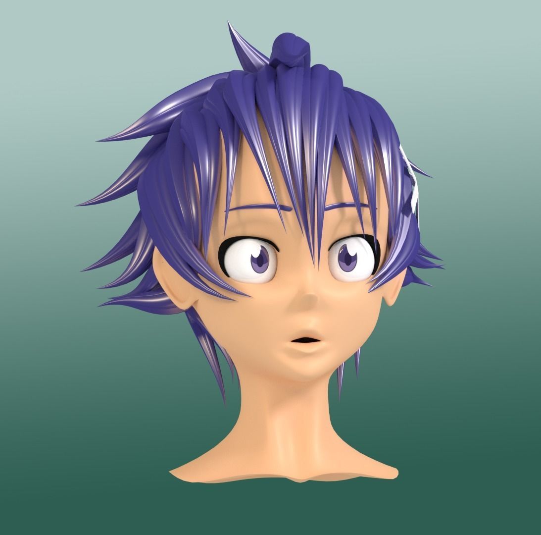 Raku Ichijou hairstyle 3D 3D model_3