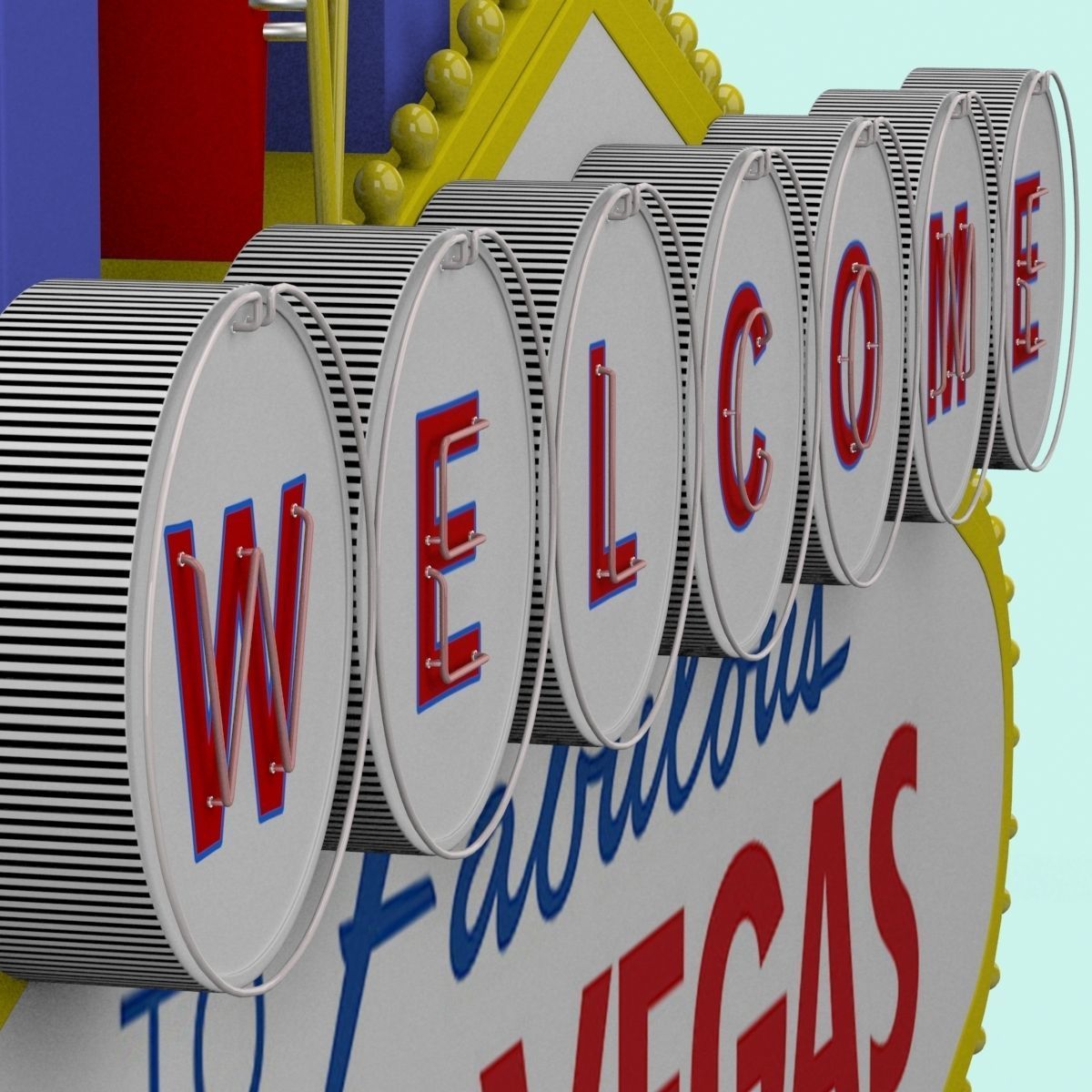 Las Vegas Sign 3D model_2