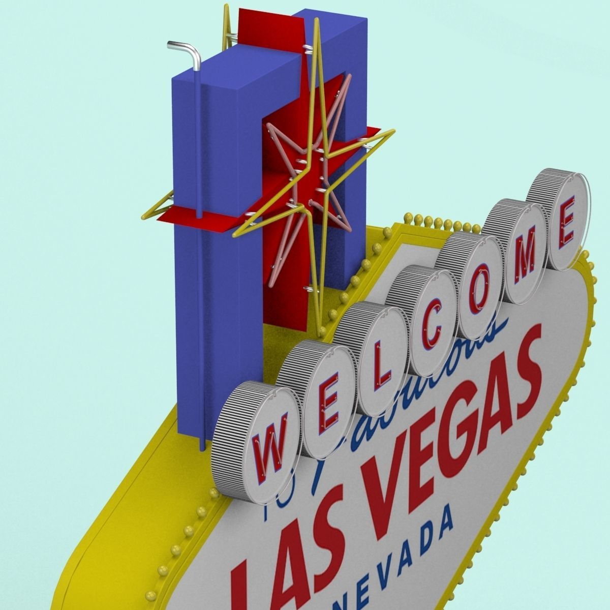 Las Vegas Sign 3D model_1