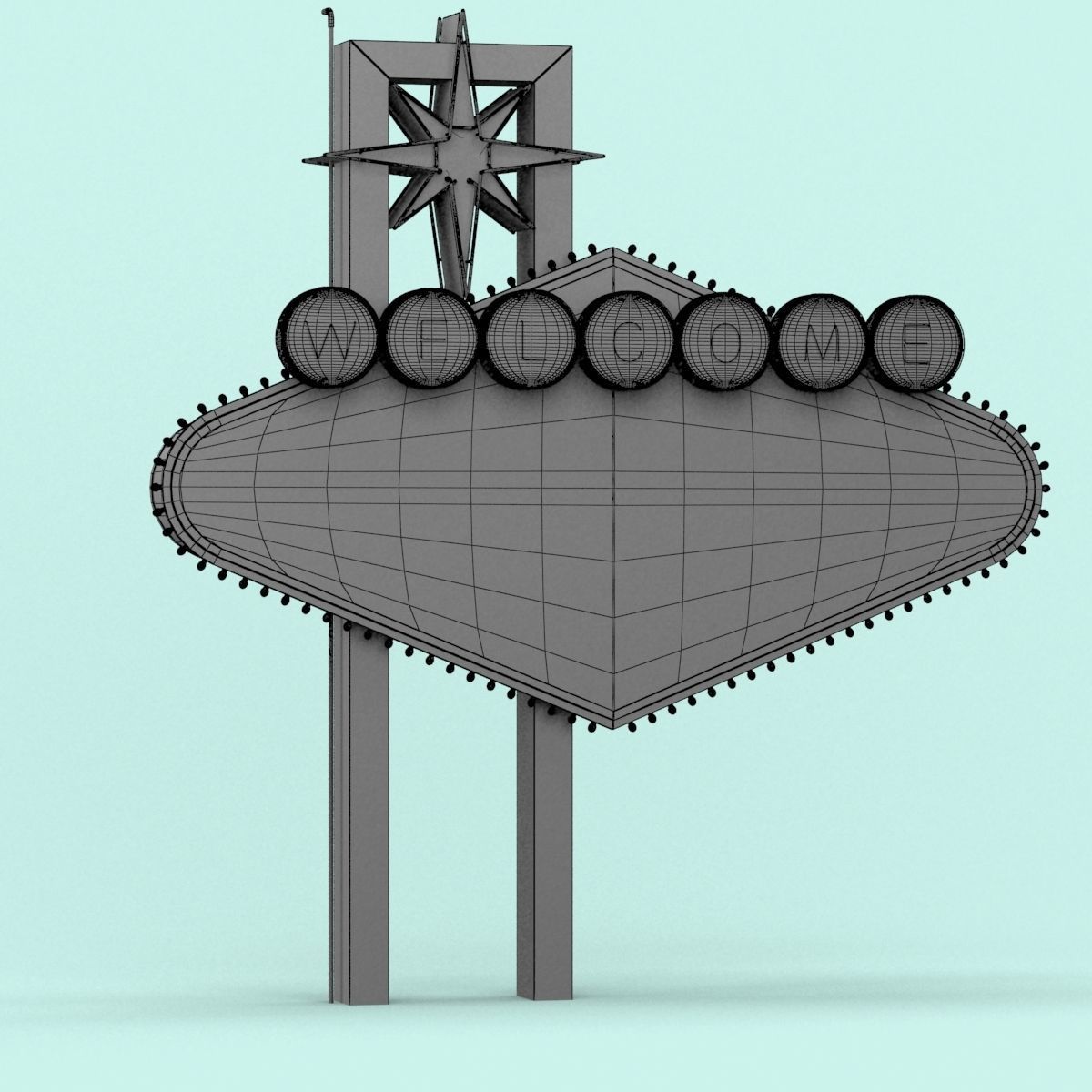 Las Vegas Sign 3D model_6