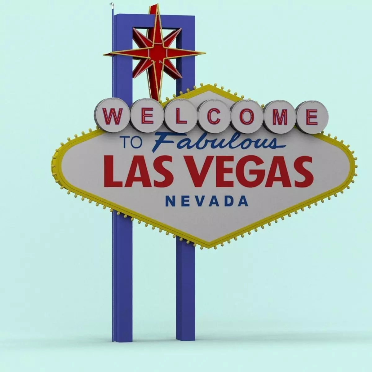 Las Vegas Sign 3D model_0