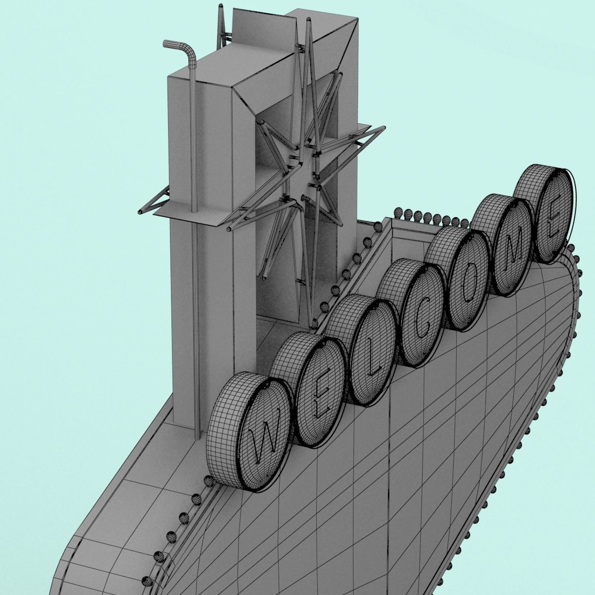 Las Vegas Sign 3D model_8