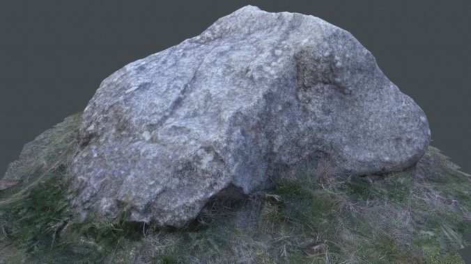 Boulder 3d scanned Rock Low-poly 3D model