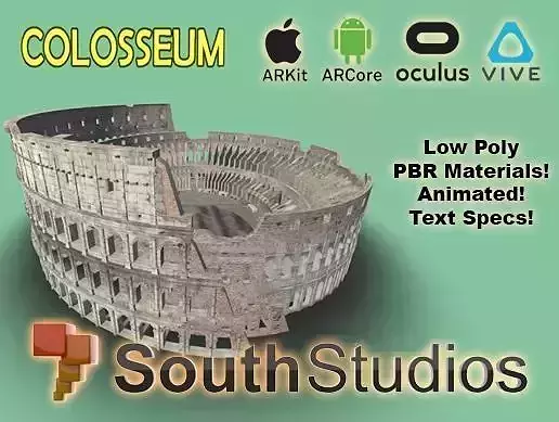 Animated Colosseum AR VR Unity 3dsmax
