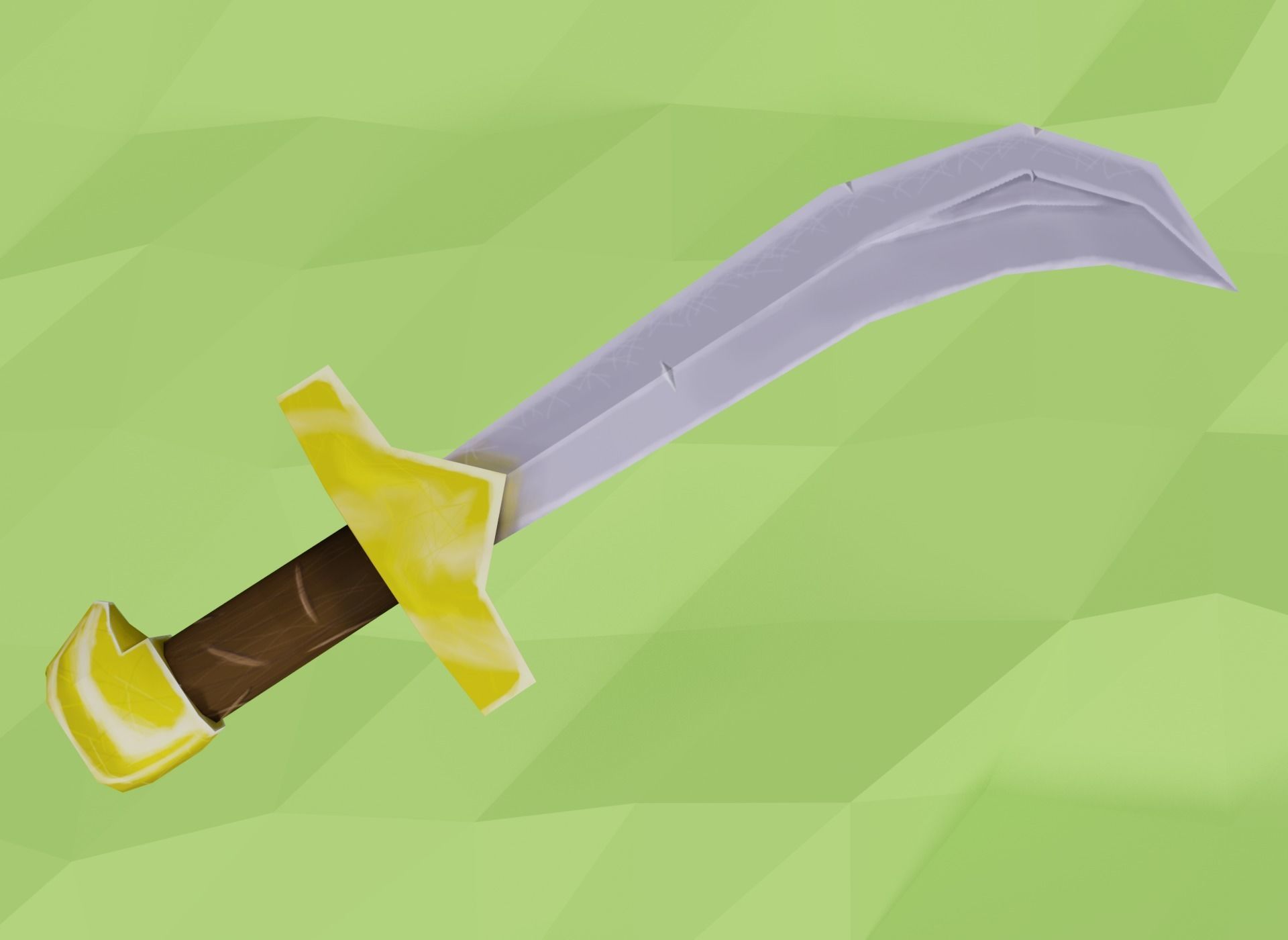 Low Poly Medieval Weapons Pack Low-poly 3D model_8