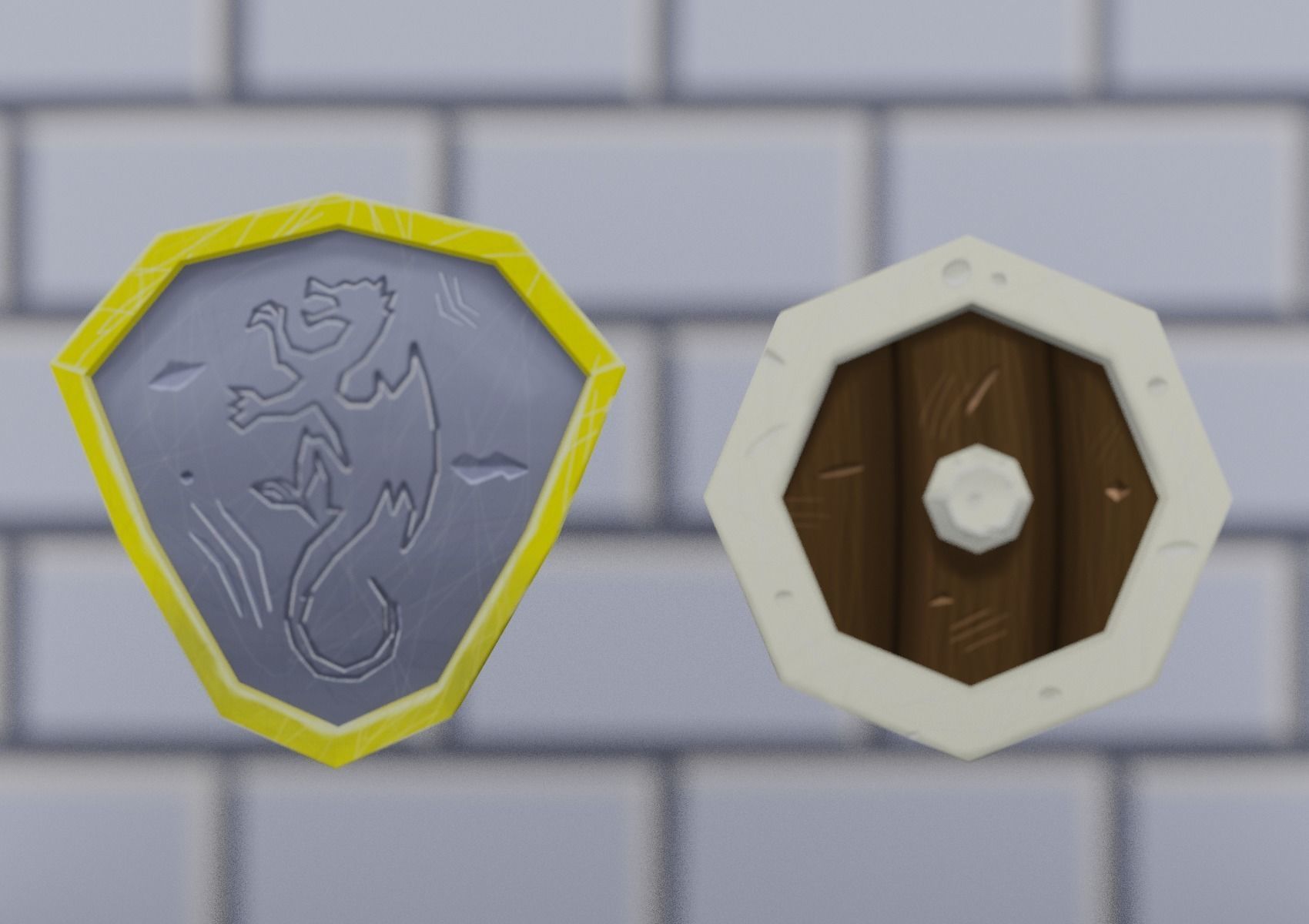 Low Poly Medieval Weapons Pack Low-poly 3D model_17