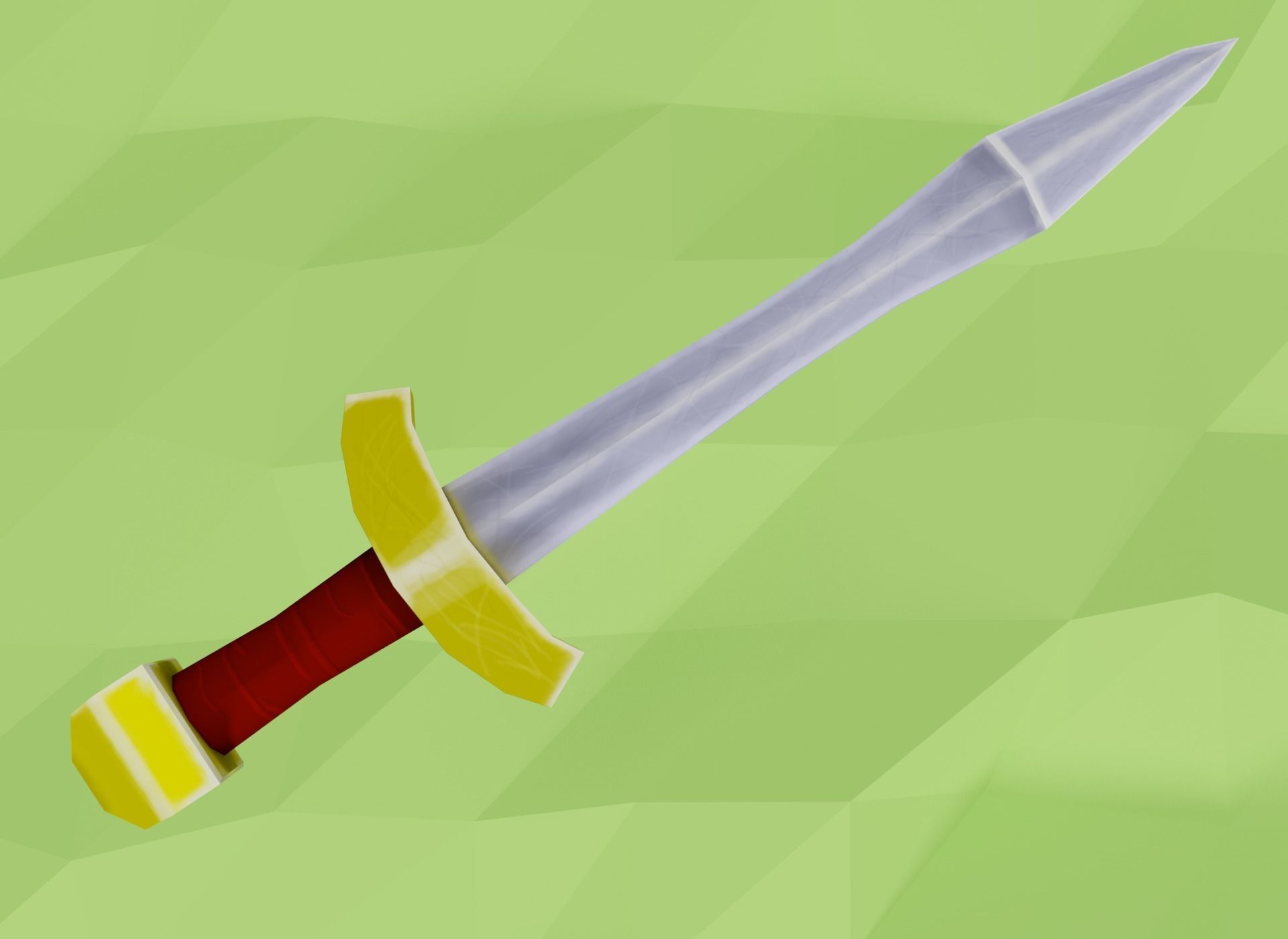 Low Poly Medieval Weapons Pack Low-poly 3D model_7