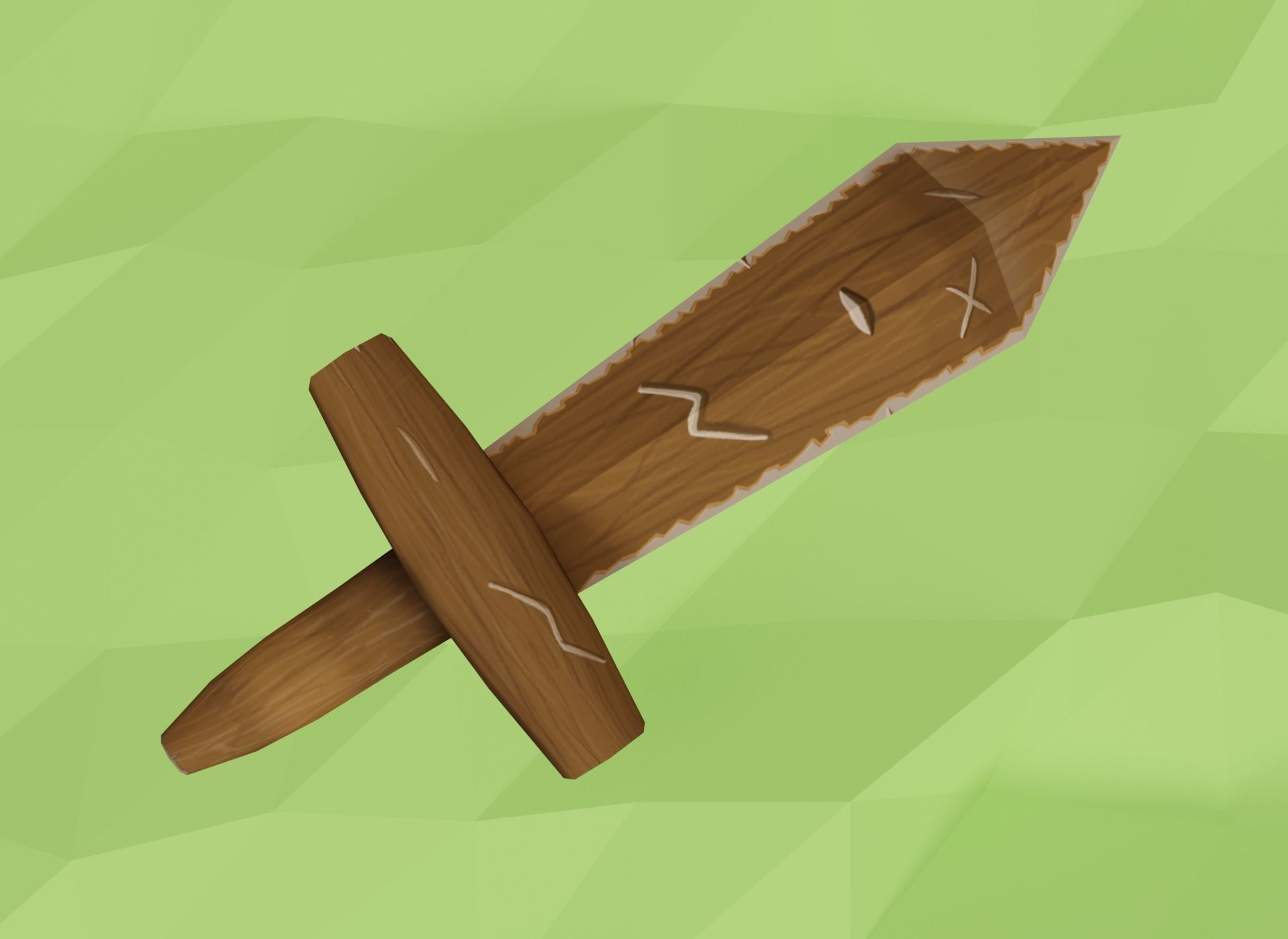 Low Poly Medieval Weapons Pack Low-poly 3D model_9