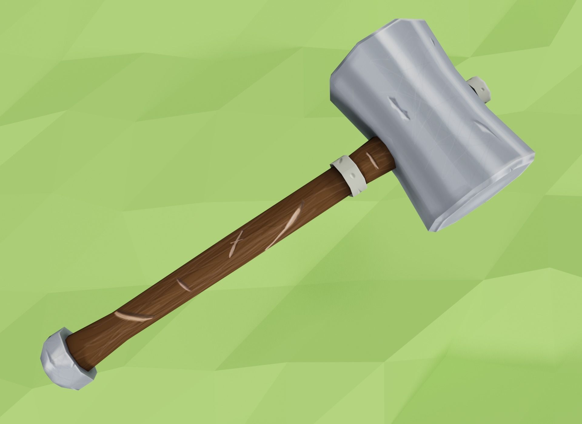 Low Poly Medieval Weapons Pack Low-poly 3D model_2