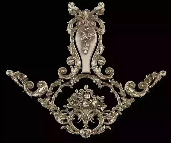 Cartouche ornate wall sconce