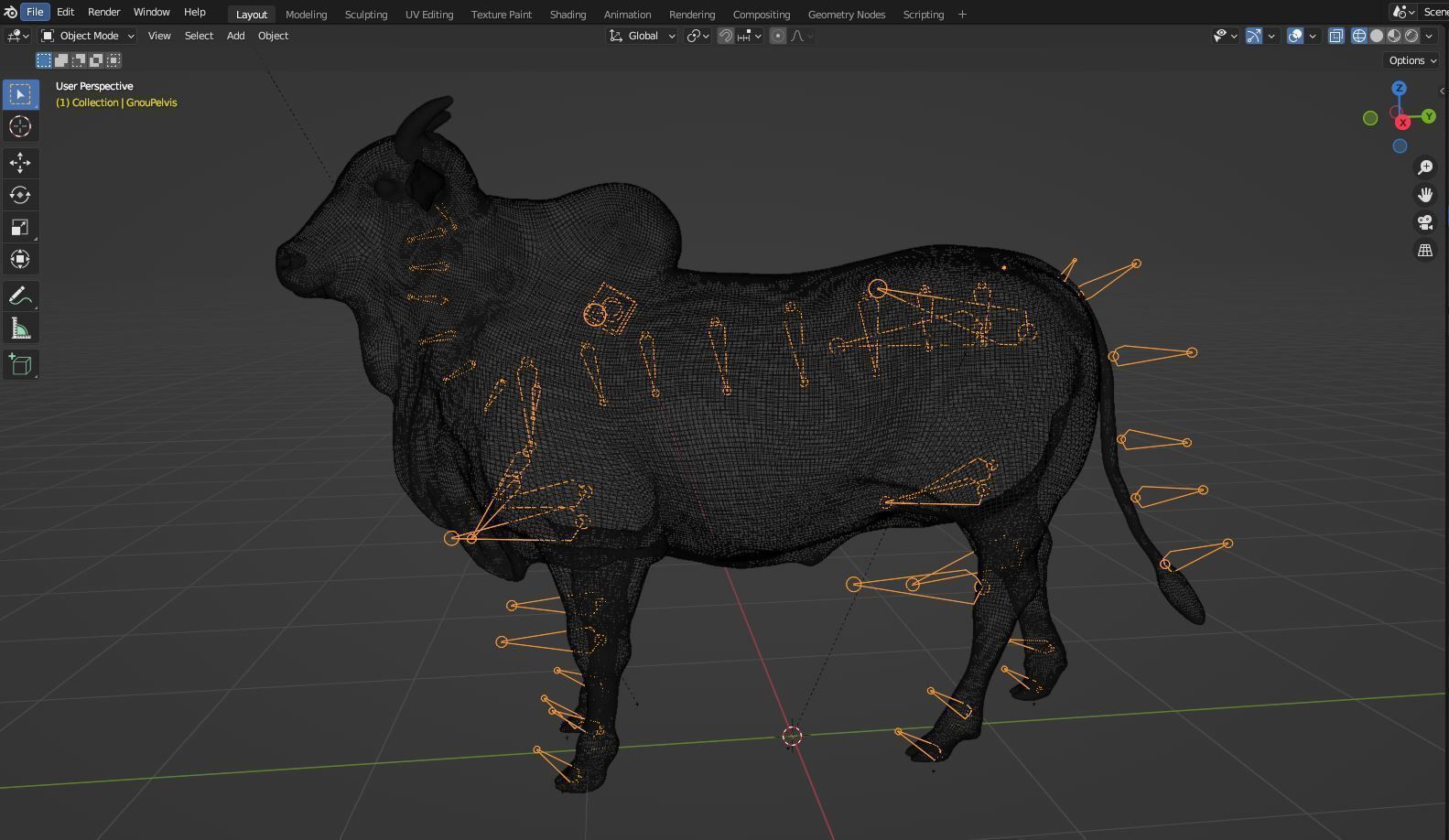 Cattle cow 3D model_6