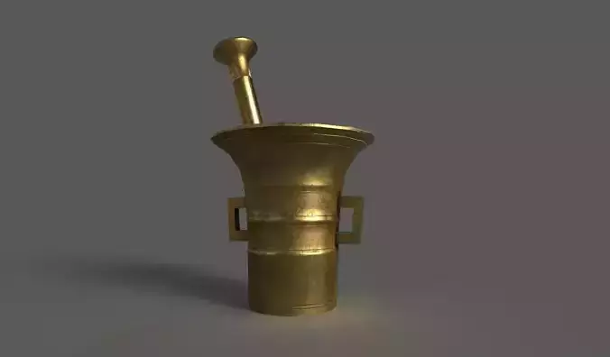 Vintage Brass Mortar and Pestle