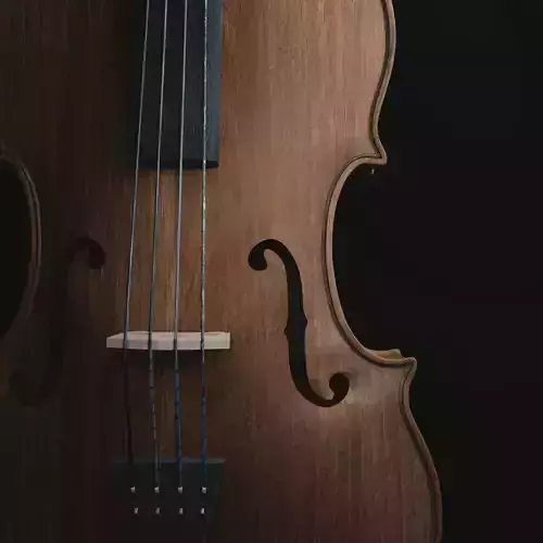 Cello wooden violin 3D model