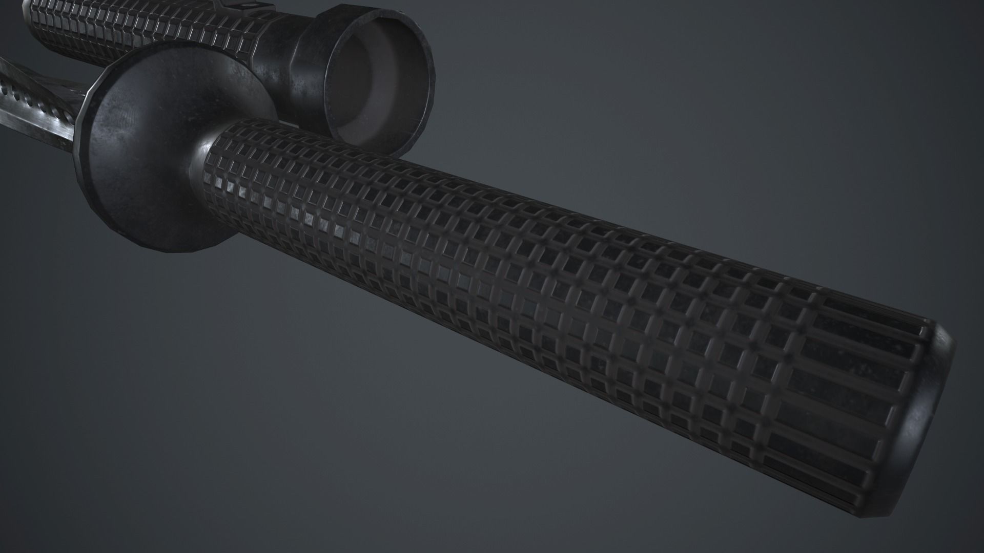 Stainless Steel Jagdkommando Knife PBR Game Ready Low-poly 3D model_14