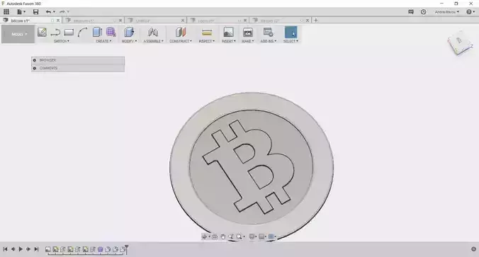 5 Cryptocoins pack low-poly 3D print model