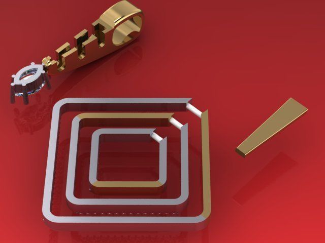 Pendant 2 tone 3D print model_5