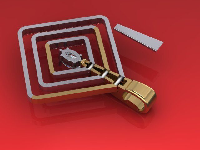 Pendant 2 tone 3D print model_3