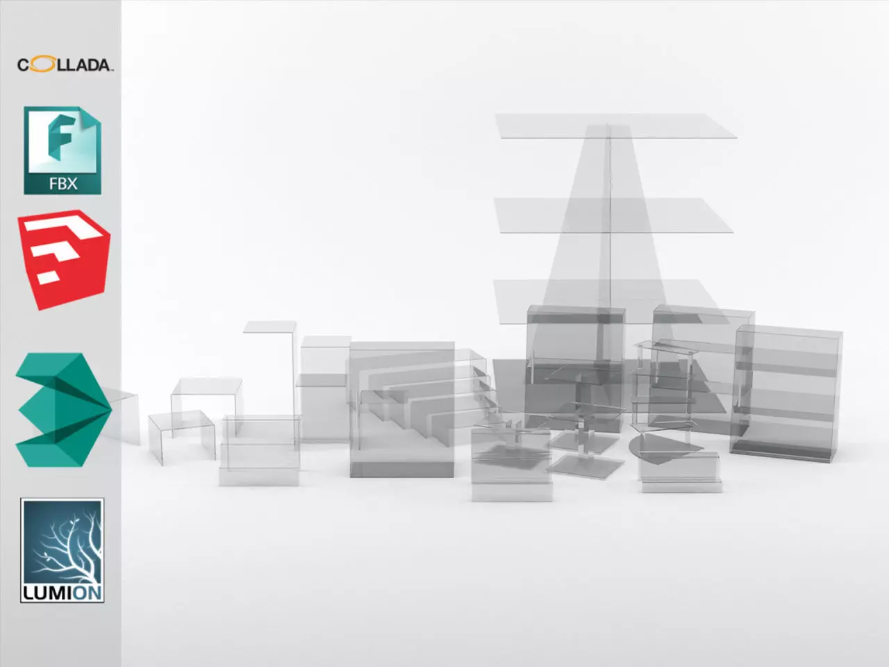 Display Stand Pack Low-poly 3D model_0