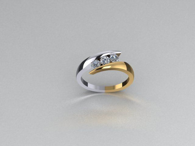 Ring bypass 2 tone 3D print model_3