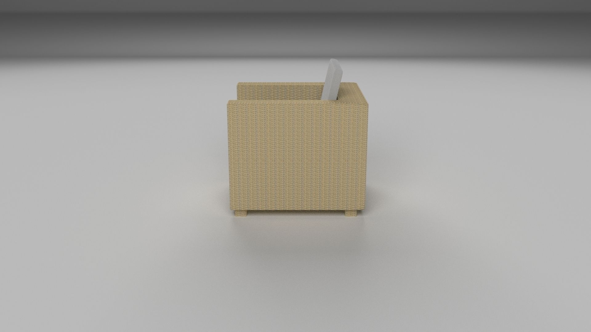 Wicker Armchair 2 Low-poly 3D model_3