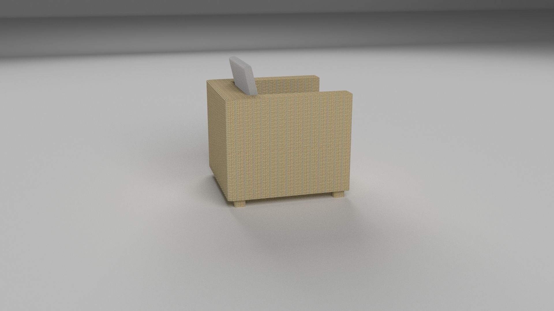 Wicker Armchair 2 Low-poly 3D model_11