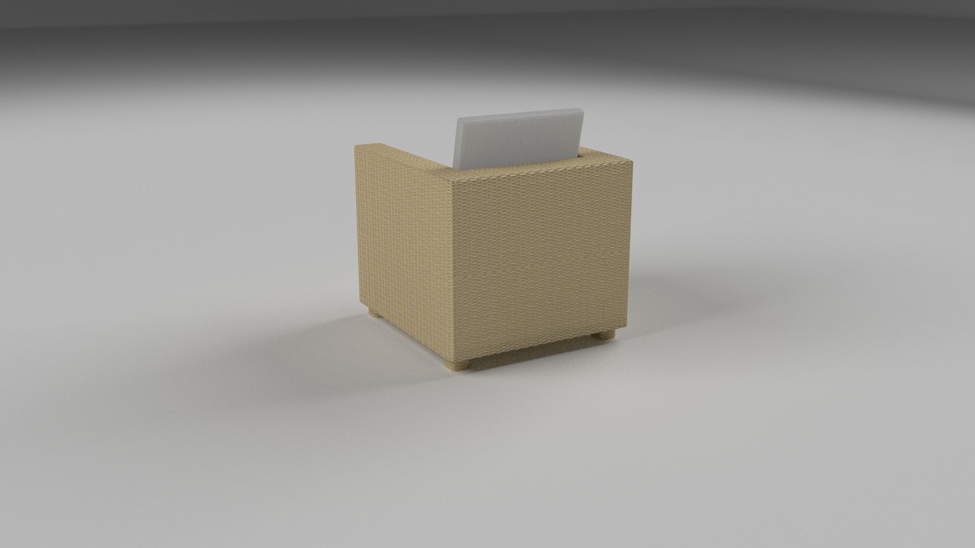 Wicker Armchair 2 Low-poly 3D model_8