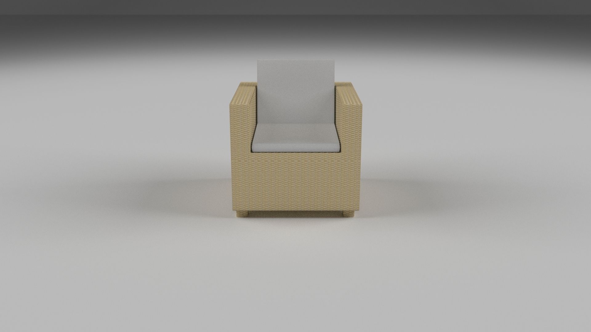 Wicker Armchair 2 Low-poly 3D model_20