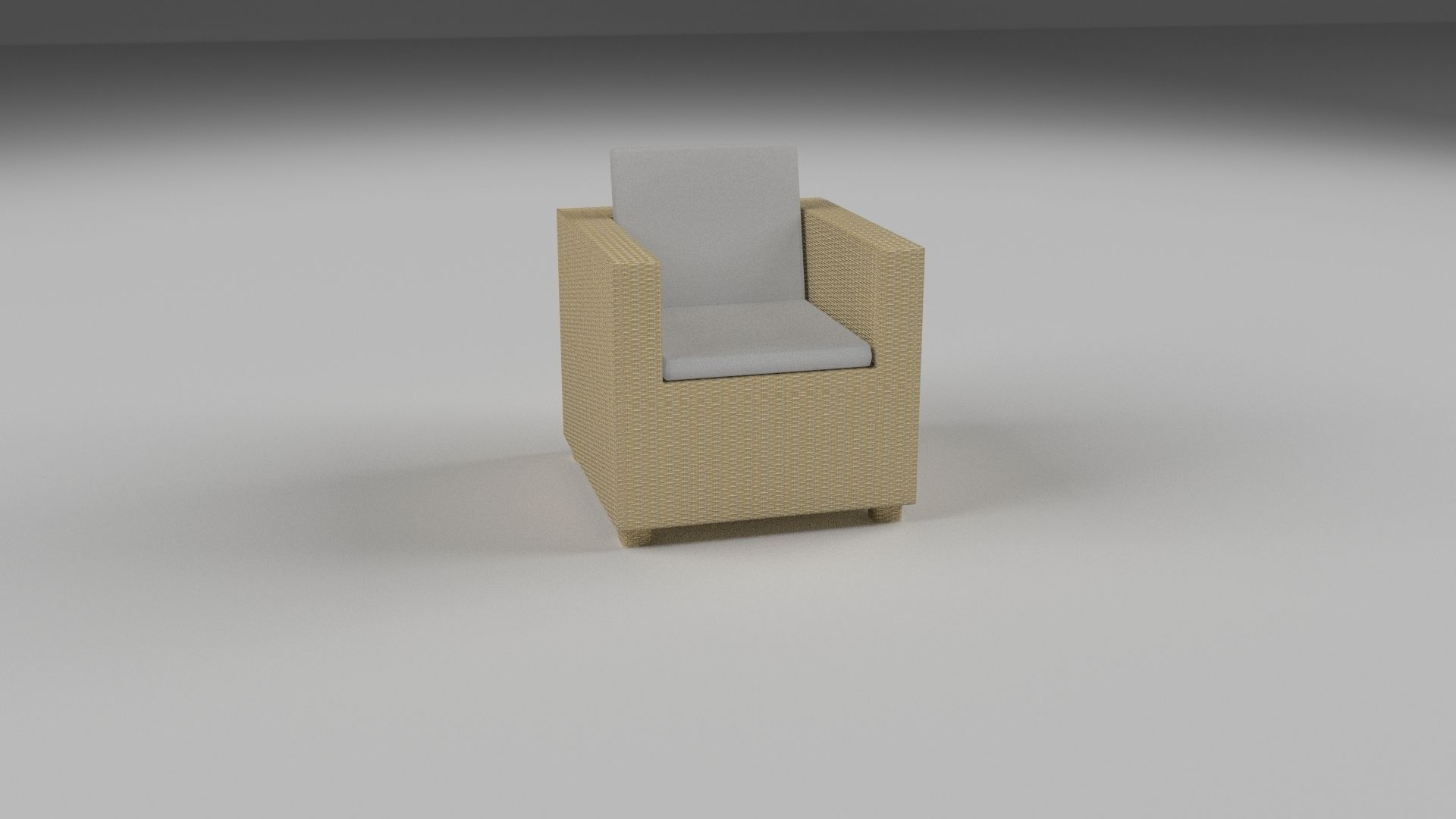 Wicker Armchair 2 Low-poly 3D model_22
