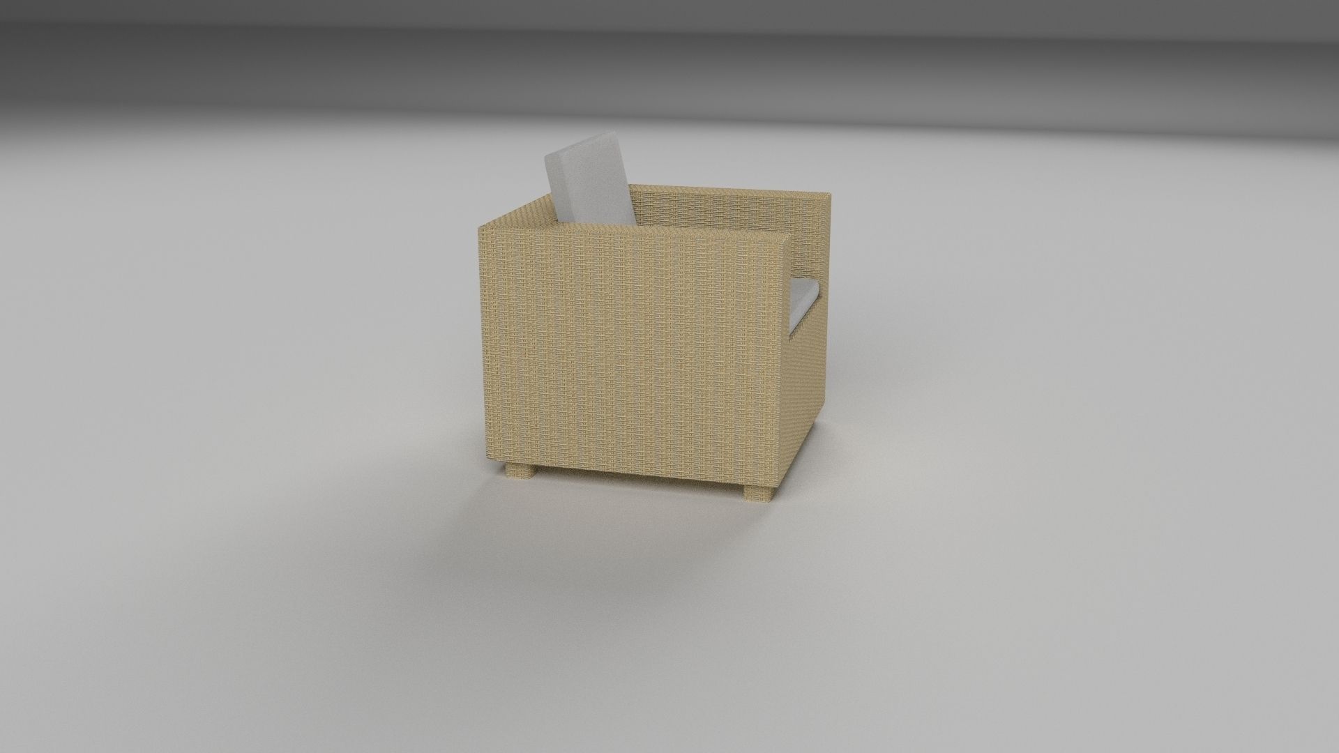 Wicker Armchair 2 Low-poly 3D model_10