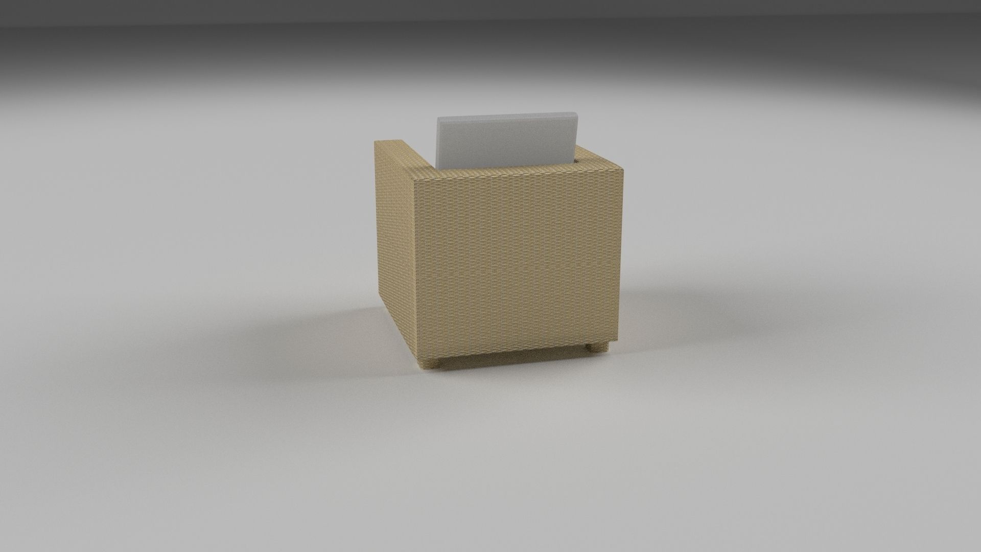 Wicker Armchair 2 Low-poly 3D model_14