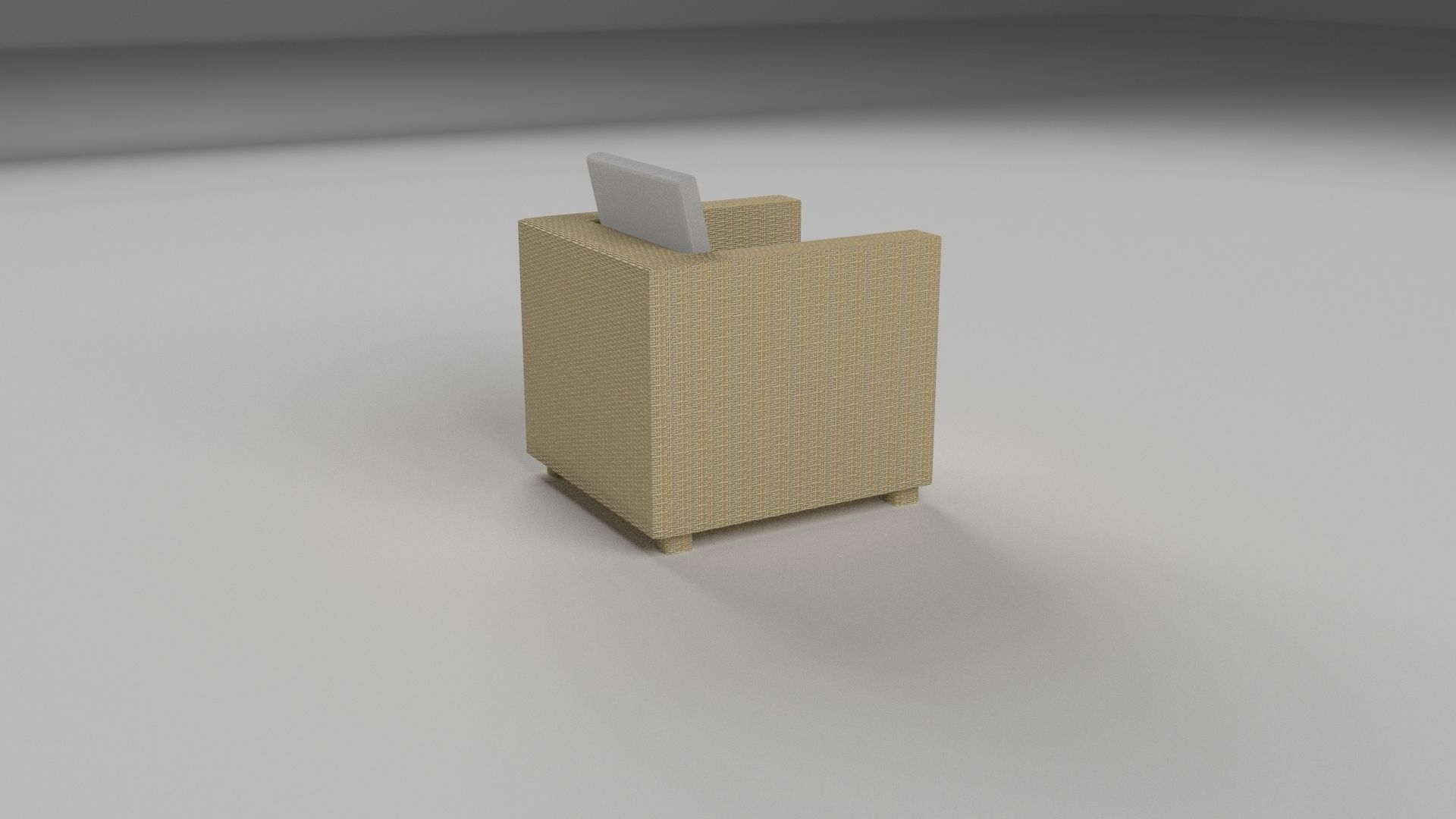 Wicker Armchair 2 Low-poly 3D model_19